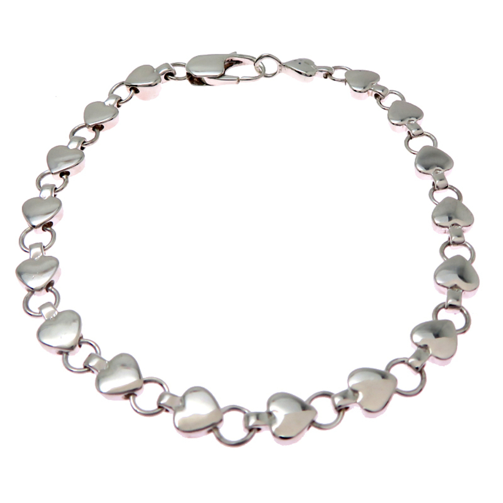 TIFFANY Silver Heart Charm Bracelet